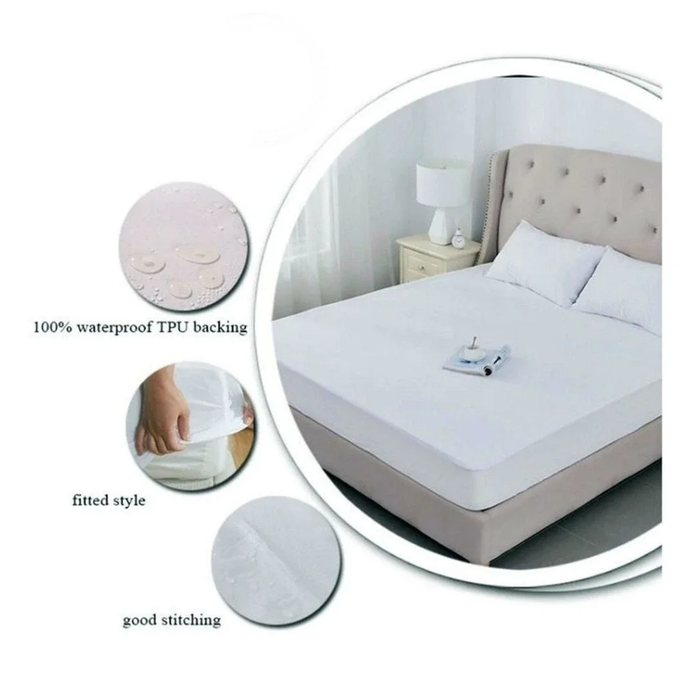 Twin Size Waterproof Bamboo Mattress‎ Protector With Pillowcase Protector Set